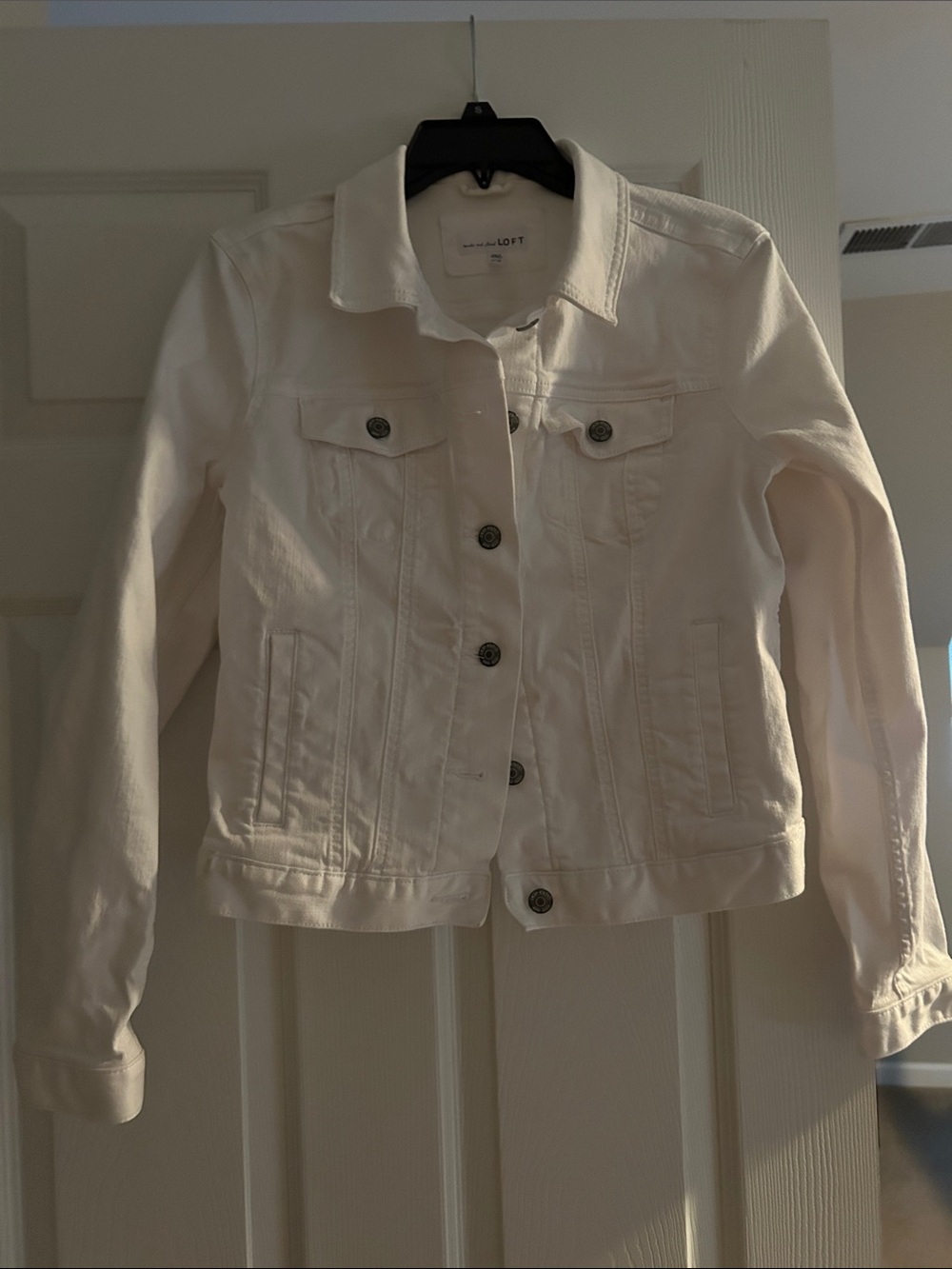 LOFT White Denim Jacket - Women's Classic Trucker